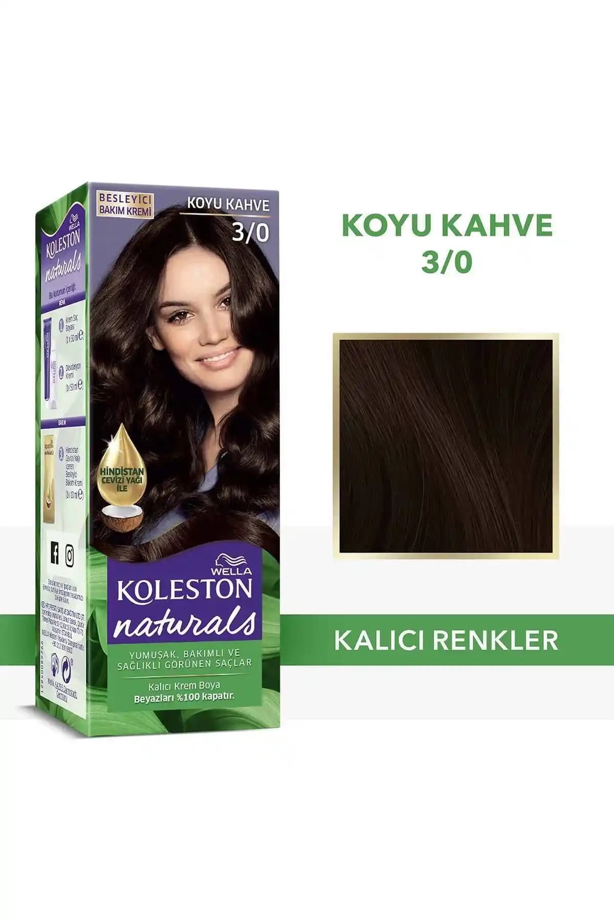 Wella Koleston Naturals 3/0 Koyu Kahve ile 4/6 Kızıl Viyole Saç Boyası Karşılaştırması