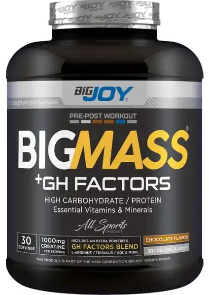 Bigjoy Sports Bigmass Gh Factors Mass Gainer: Kas Gelişimini Destekleyen Enerji Takviyesi