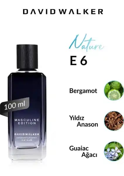David Walker E6 Smith Erkek Parfüm 100 ml: Odunsu ve Ferah Koku Profili ile Şıklık