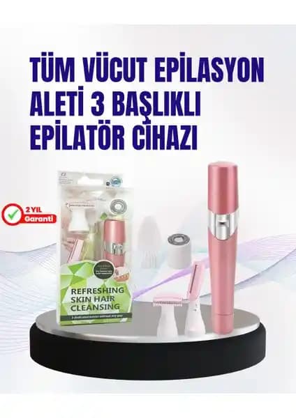 Ev Tipi Profesyonel Epilasyon Cihazı Pembe Renkli Güçlü ve Çok Yönlü Kullanım Özellikleriyle