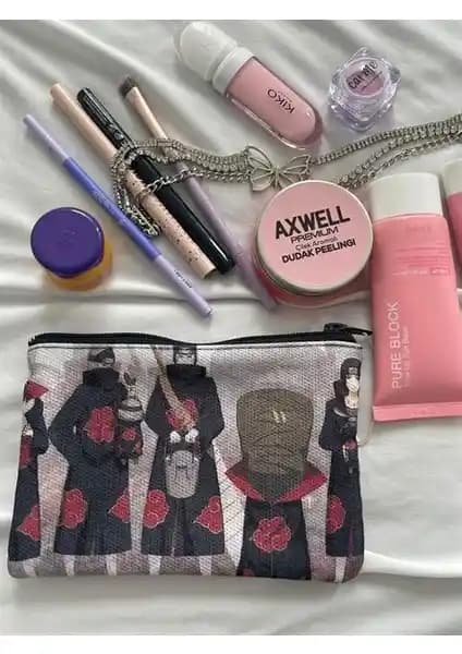 Favori Consept Naruto Temalı Makyaj ve Kalem Çantası Günlük Kullanım İçin Uygun