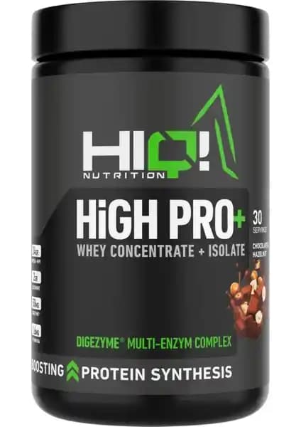 HIQ Nutrition High Pro+ 900 gr Çikolata ve Fındık Aroması ile Protein Takviyesi
