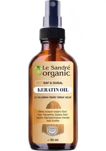 Le Sandre Organics Keratin Bakım Yağı Yıpranmış Saçlar İçin Doğal Onarım Çözümü