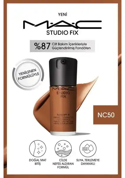 Mac 24 Saate Kadar Kalıcı Mat Fondöten ve Mac Studio Fix Fluid Mini Karşılaştırması