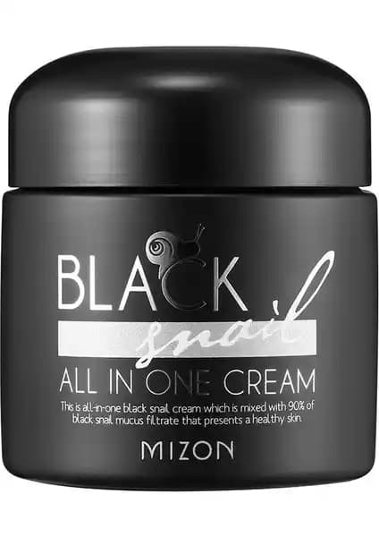 Mizon Black Snail All In One Krem: Siyah Salyangoz ve Bitki Ekstreleriyle Güçlendirilmiş Cilt Bakım Kremi