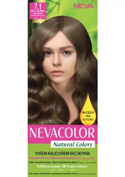 Nevacolor Natural Colors 7.1 Küllü Kumral: Kalıcı ve Doğal Görünüm Sağlayan Saç Boyası