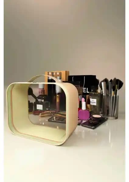 Palwin Şeffaf Deri Makyaj Çantası: Şıklık ve İşlevselliğin Bir Arada Sunumu