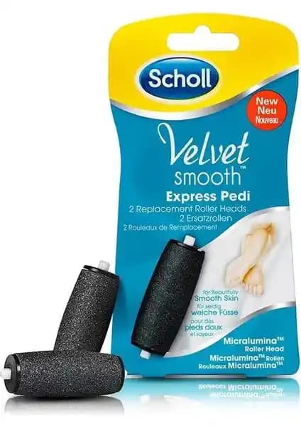Scholl Velvet Smooth Orta Sert Deriler İçin 2'li Yedek Başlık Seti - Ayak Bakımında Yenilikçi Çözüm