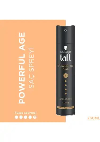 Taft Powerful Age Sprey 250 ml: Güçlü ve Doğal Saç Şekillendirme Çözümü