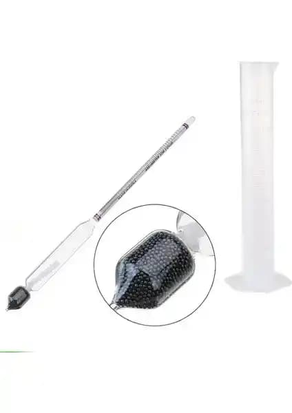 Vzn Alkolmetre 100 ml 27 cm Ölçüm Cihazı Güvenilir ve Kullanışlı Alkol Oranı Ölçüm Aracı