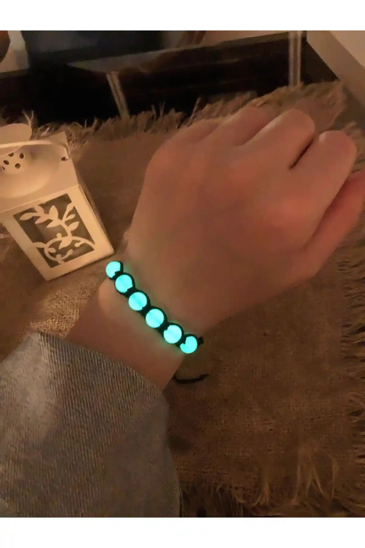 Sewor Karanlıkta Parlayan Kedi Gözü Bileklik Tasarımı ve Örme İpli Detaylar