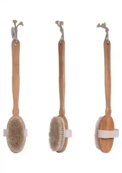 Pratikoba Organik Doğal At Kılı Banyo Fırçası Sağlıklı ve Sürdürülebilir Cilt Bakımı İçin Uygun