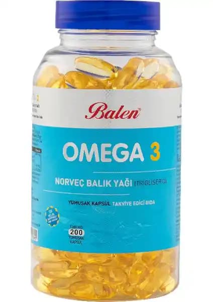 Balen Omega 3 Norveç Balık Yağı Trigliserid Yumuşak Kapsül 138: Sağlıklı Yaşam İçin Destek