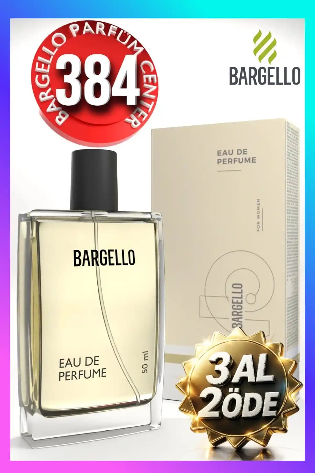 Bargello 384 Kadın Parfüm 50 ml EDP Aromatik ve Çiçeksi Kalıcı Koku