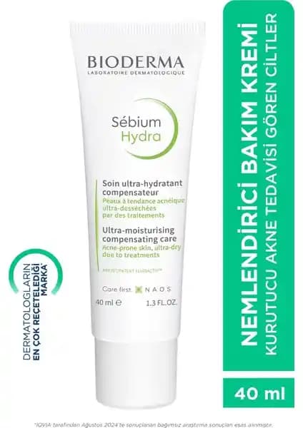 Bioderma Sebium Hydra: Hassas ve Akneye Eğilimli Ciltler İçin Yoğun Nemlendirici Krem