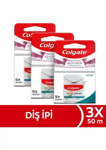 Colgate Total Profesyonel Diş Eti Sağlığı Arayüz Diş İpi 3x50m İnceleme