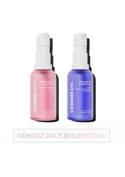 Cream Co Nemlendirici ve Yenileyici Cilt Serumu İkili Seti Gündüz ve Gece Kullanımı