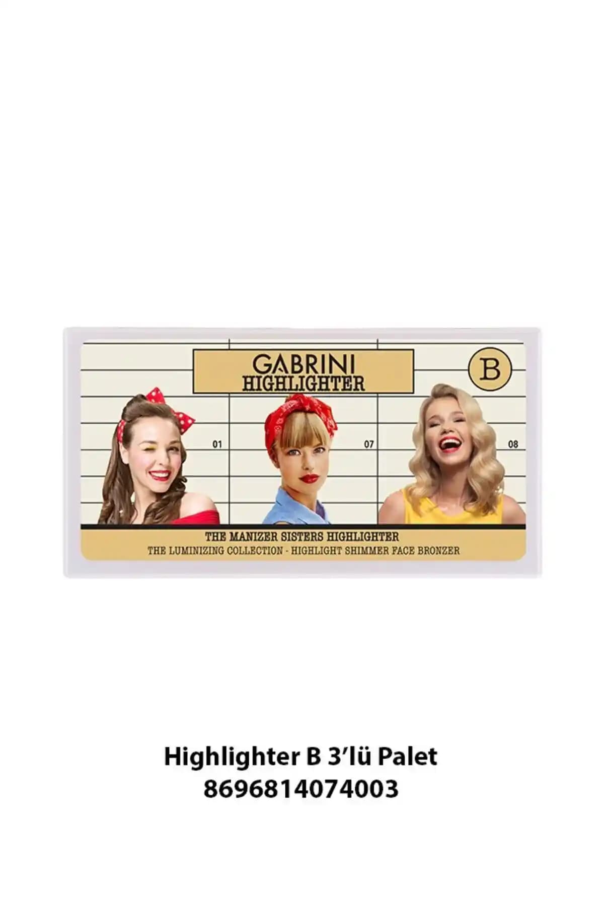 Gabrini Highlighter Set B 3'lü: Doğal Parlaklık ve Pratik Kullanım İçin Ideal Aydınlatıcı