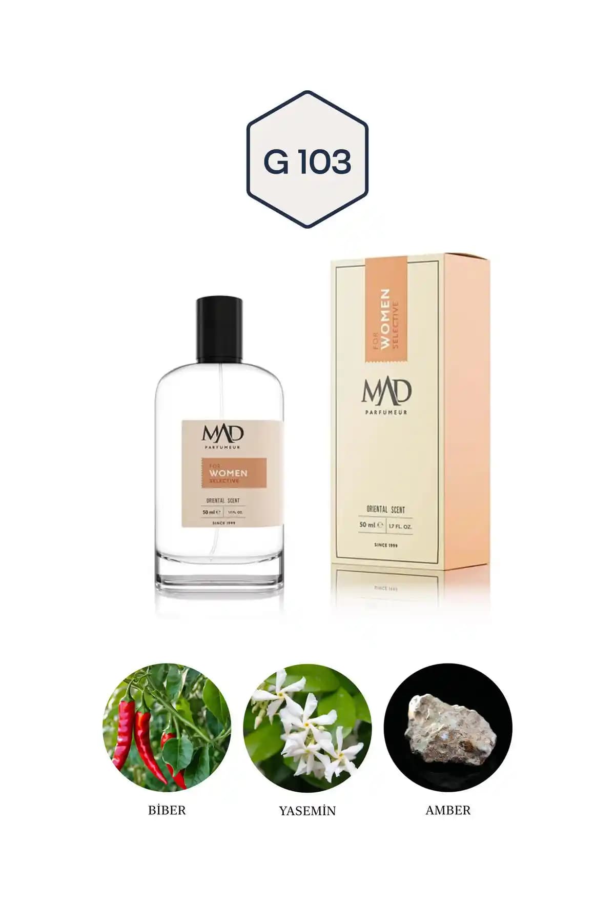 Mad Parfüm Mad G103 Selective 50 ml Kadın Parfümü Aromatik ve Kalıcı Koku Deneyimi