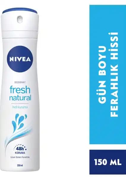 Nivea Kadın Sprey Deodorant Fresh Natural 150ml: Ferah ve Uzun Süreli Koruma