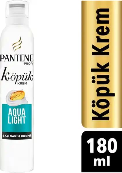 Pantene Aqualight Köpük Saç Bakım Kremi 180 ml - İnce Telli ve Yağlı Saçlar İçin Hafif Bakım