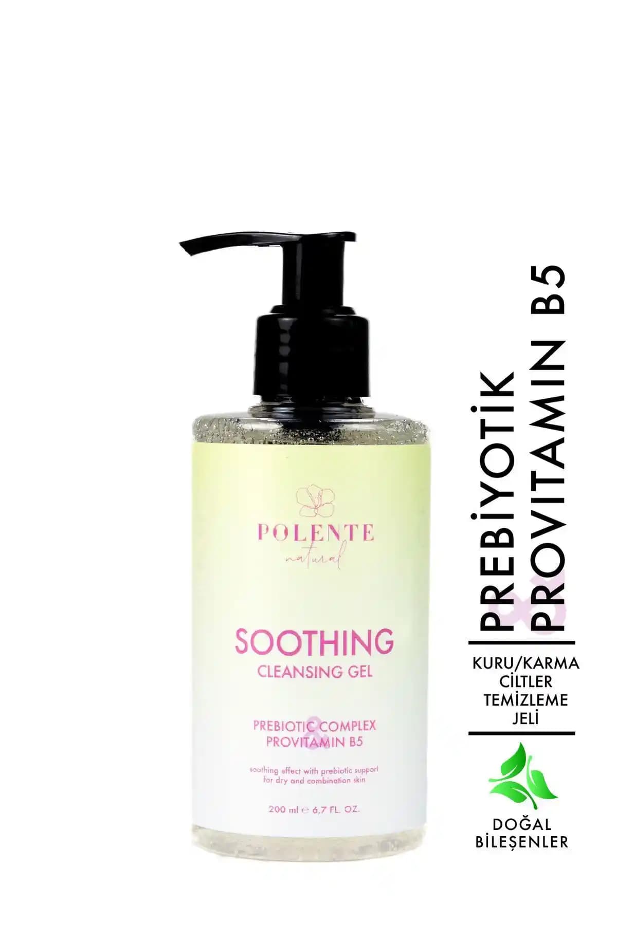 Polente Natural Soothing Cleansing Gel: Kuru ve Karma Ciltler İçin Nazik ve Doğal Temizlik