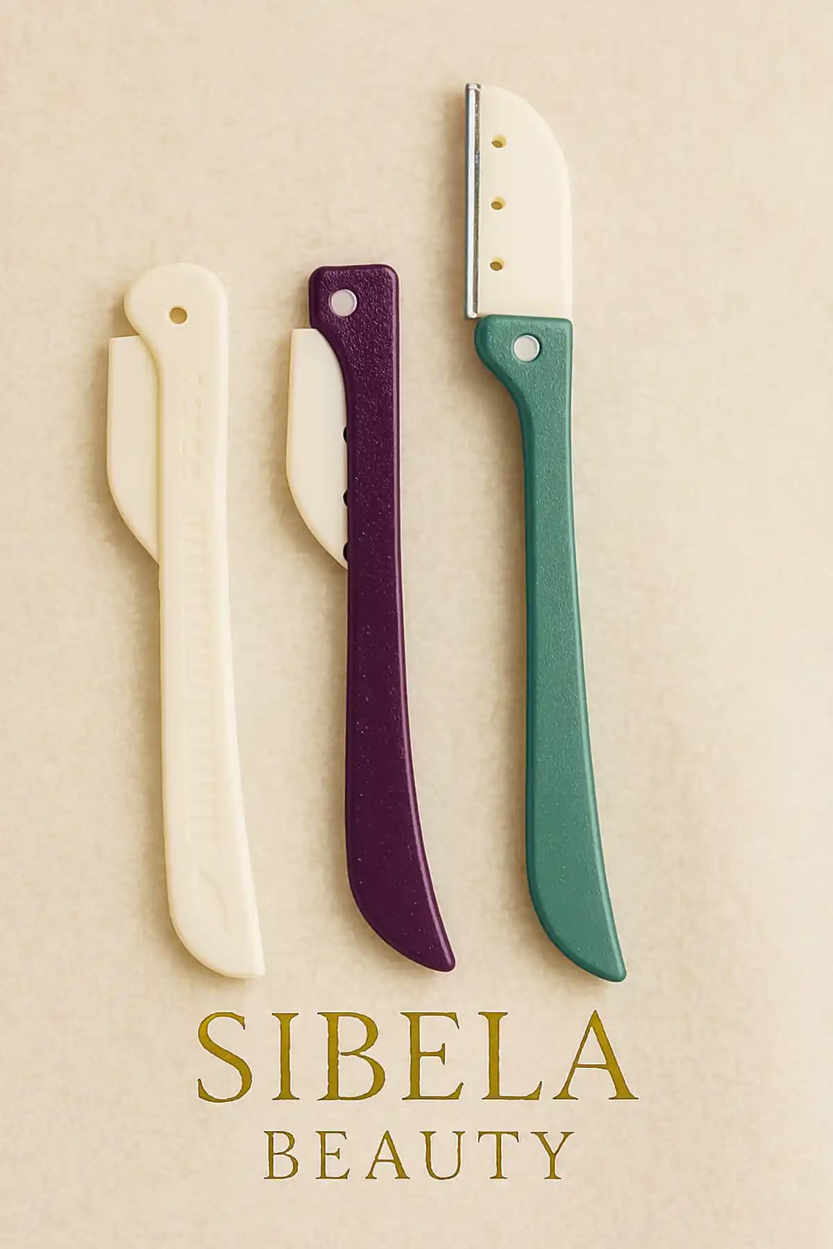 SİBELA BEAUTY Kaş ve Yüz Jileti: Katlanabilir, Keskin ve Pratik Epilasyon Çözümü