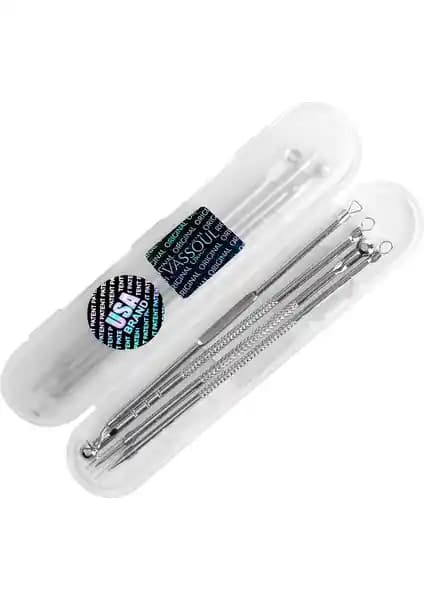 Vassoul Siyah Nokta Temizleyici Paslanmaz Çelik Komedon Seti 4 Parça ile Etkili Cilt Bakımı