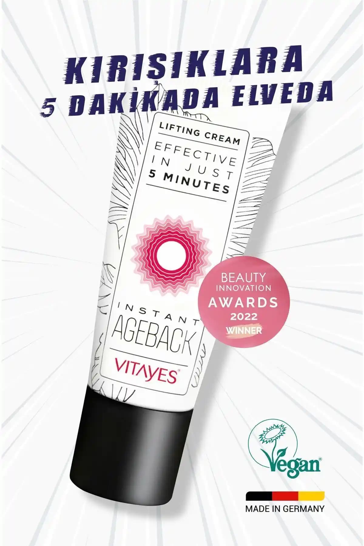 VITAYES Anlık Etkili Sıkılaştırıcı Yüz Kremi ile Kırışıklık ve Göz Altı Torbalarına Etkili Çözüm