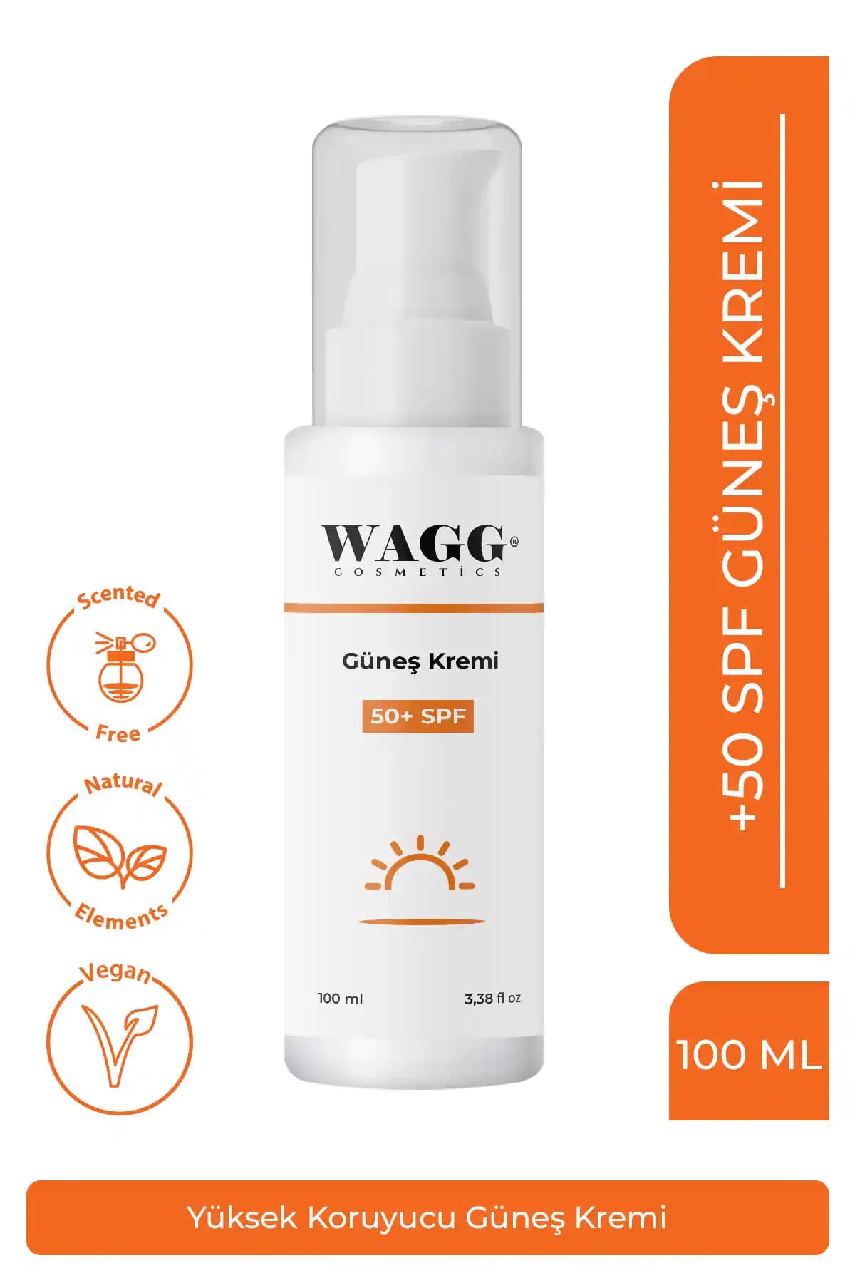 WAGG Cosmetics Leke Karşıtı Yüksek Korumalı 50 SPF Güneş Kremi Tüm Cilt Tipleri İçin