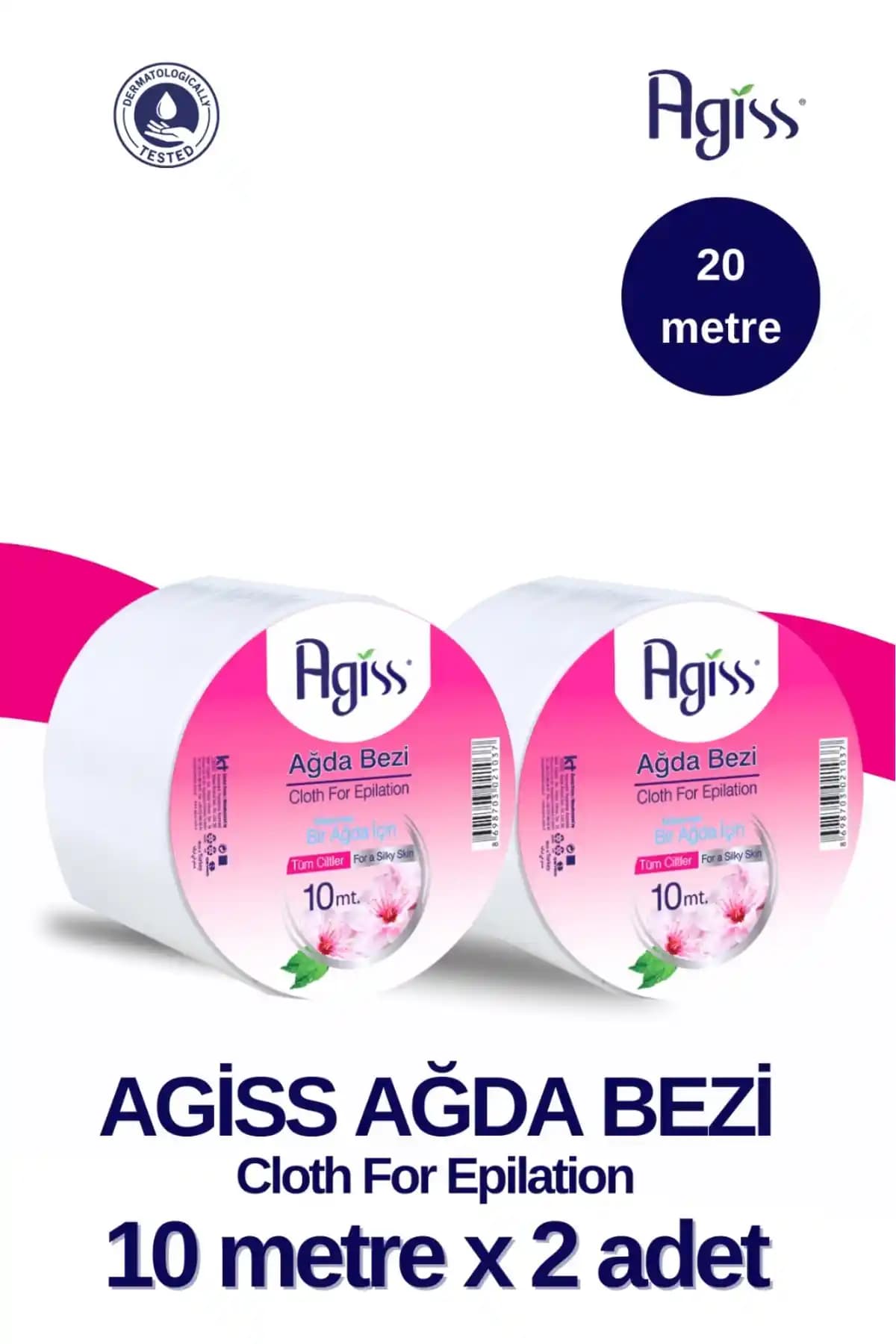 AGISS Ağda Bezi Rulo 10 Mt X2 Geniş Yüzey Kaplama ve Pratik Kullanım Özellikleri