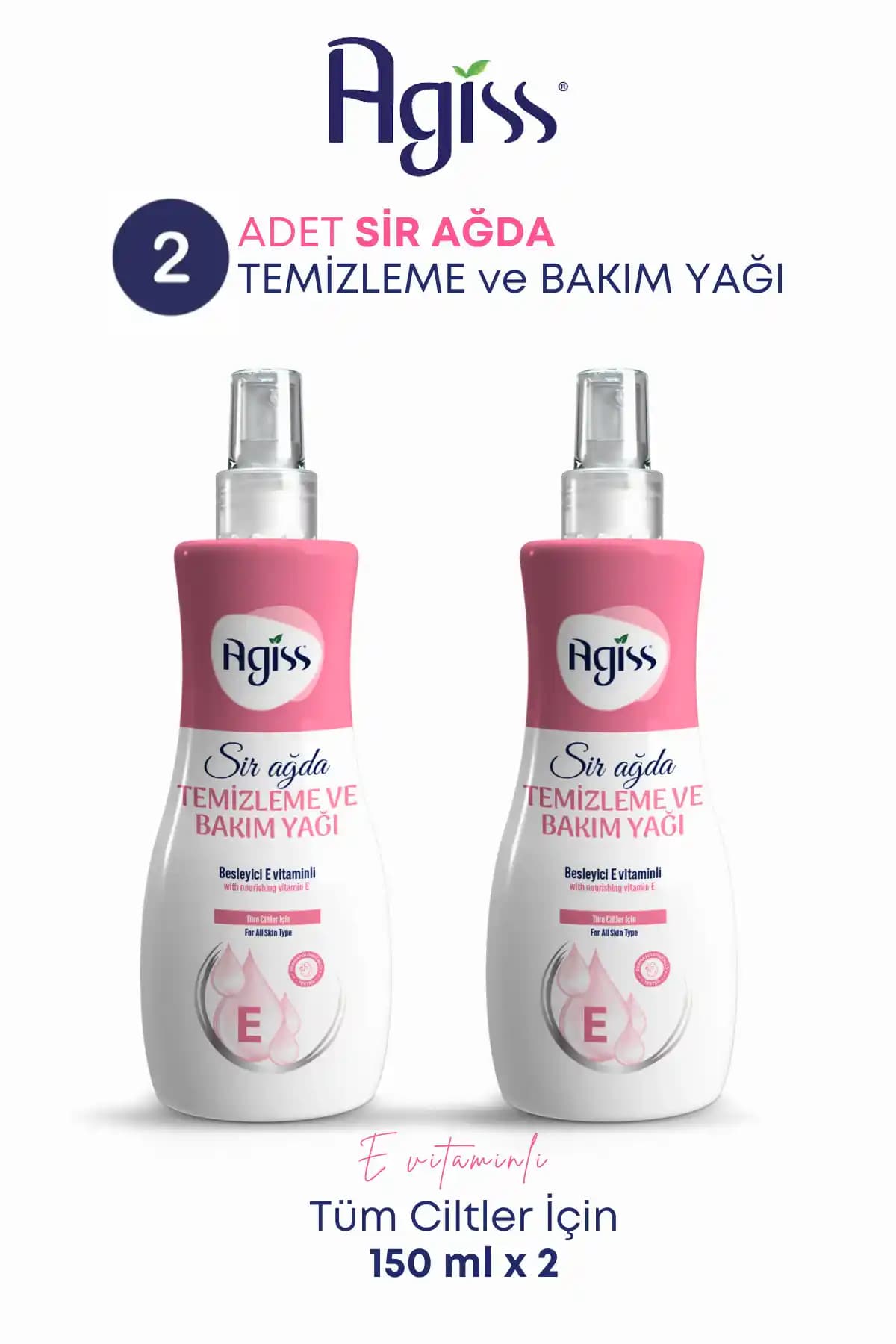 AGISS Tüm Ciltler İçin Sir Ağda Temizleme ve Masaj Yağı Güvenilir ve Hassas Ciltlere Uygun