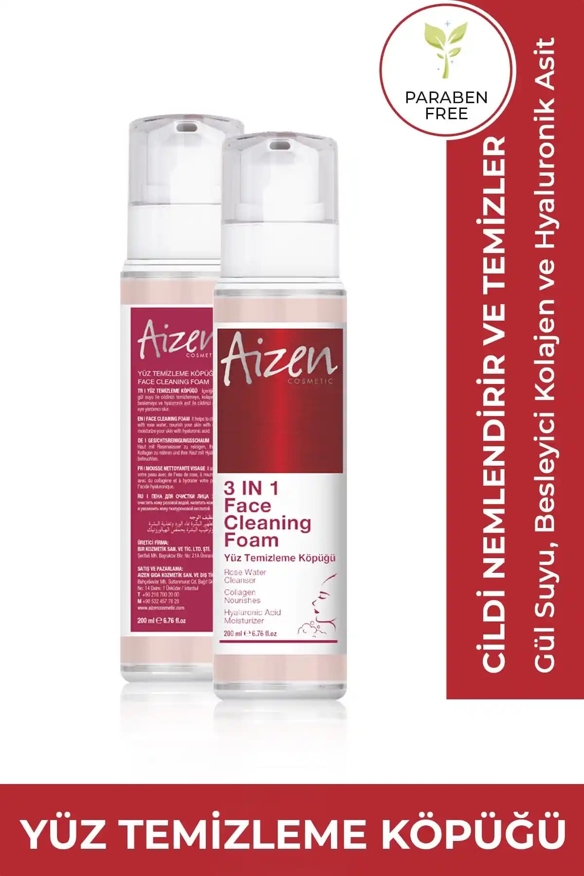 Aizen 3in1 Yüz Temizleme Köpüğü: Çok Yönlü Cilt Bakımı ve Temizlik İçin Uygun Ürün