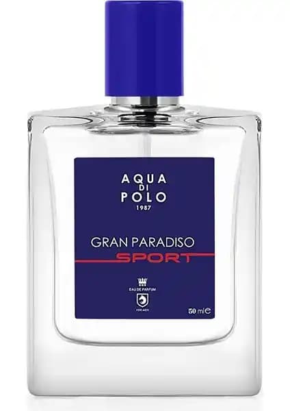 Aqua Di Polo 1987 Gran Paradiso Sport Erkekler İçin Ferahlatıcı Odunsu ve Turunçgil Notalara Sahip Parfüm