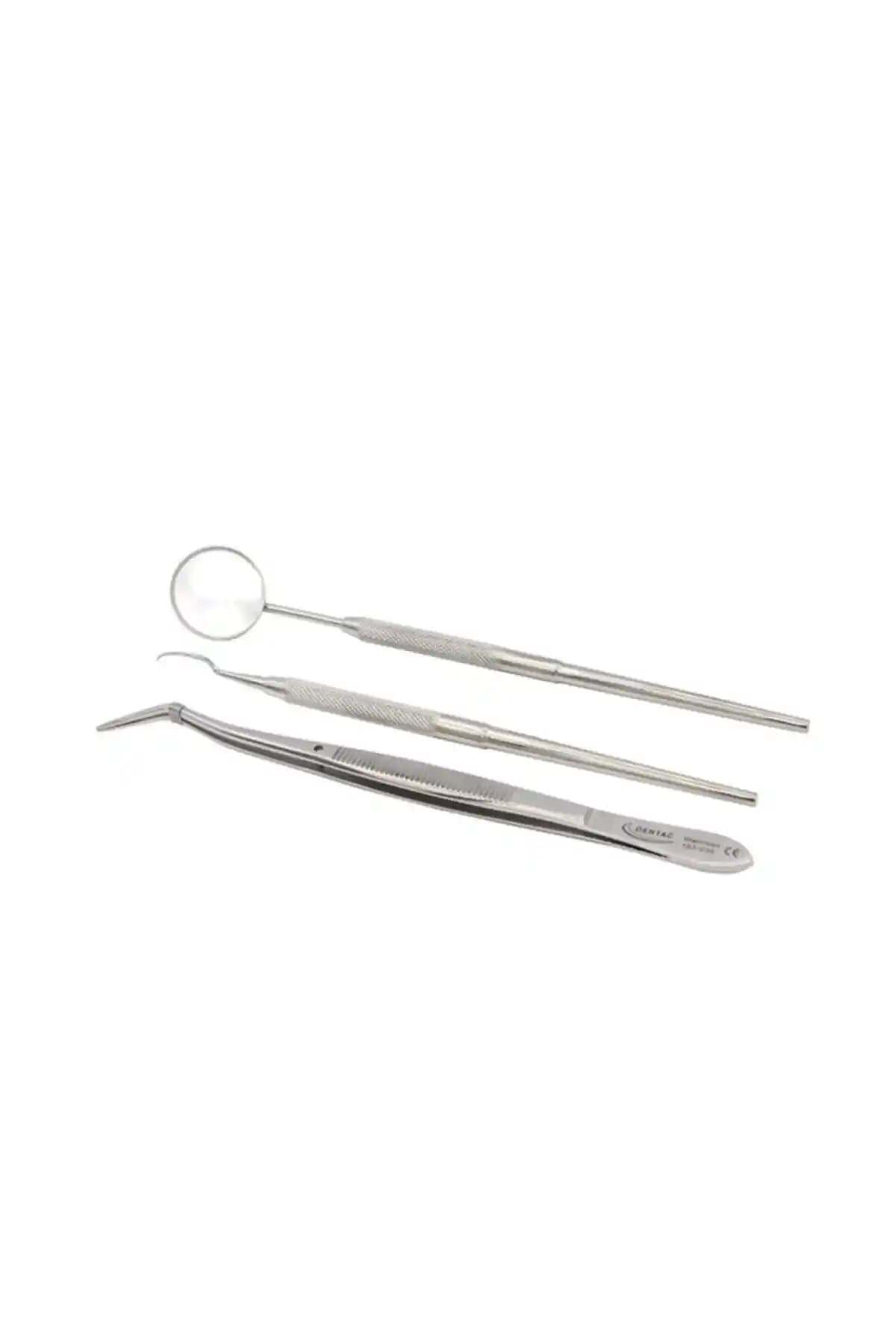 Barış Dental Ayna Sond Presel 3'lü Muayne ve Bakım Seti Türkiye Üretimi Profesyonel Diş Bakım Ekipmanı