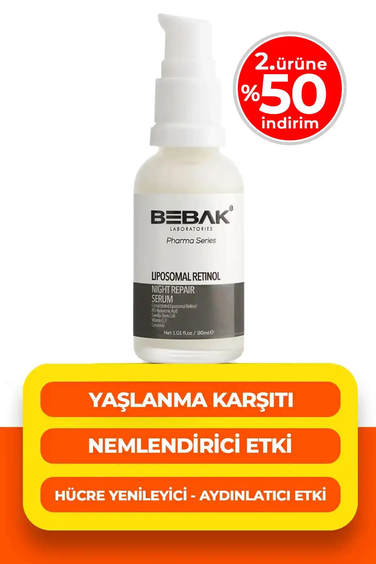 Bebak Pharma Liposomal Retinol Serumu: Yaşlanma Karşıtı Güçlü ve Güvenilir Cilt Bakım Ürünü