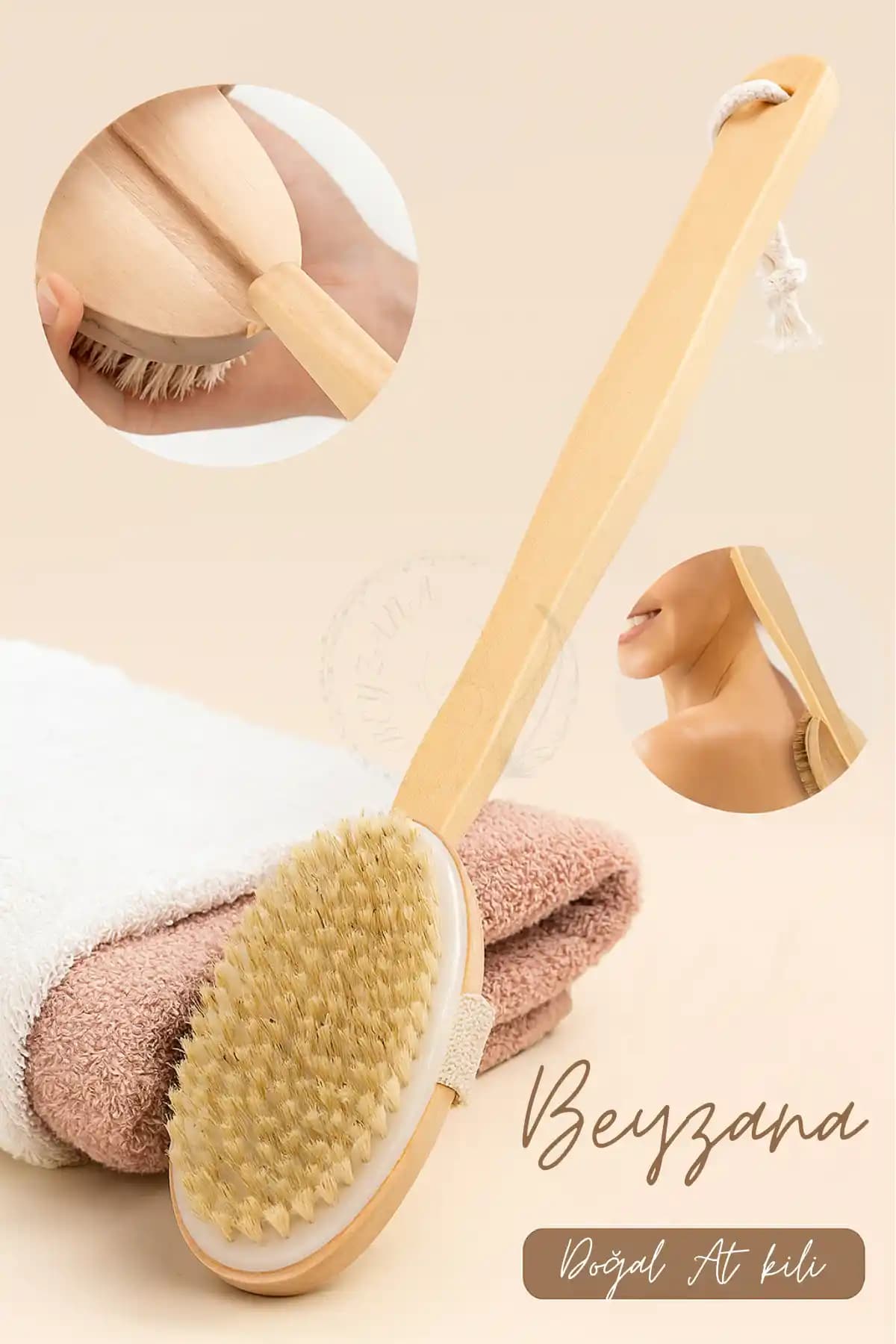 BEYZANA Doğal At Kılı Banyo Sırt Kesesi: Pratik ve Doğal Temizlik Aracı