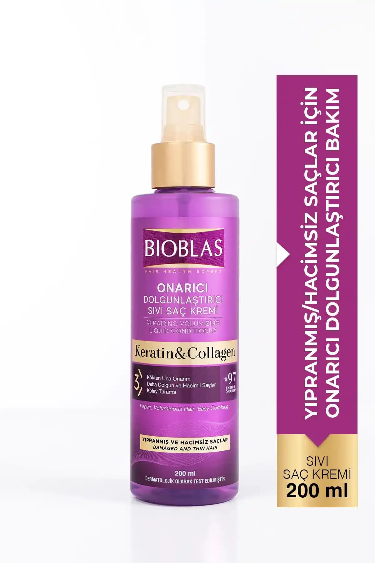 Bioblas Kollajen ve Keratin İçeren Sıvı Saç Kremi ile Saçlarınızı Güçlendirin ve Sağlıklı Görünün