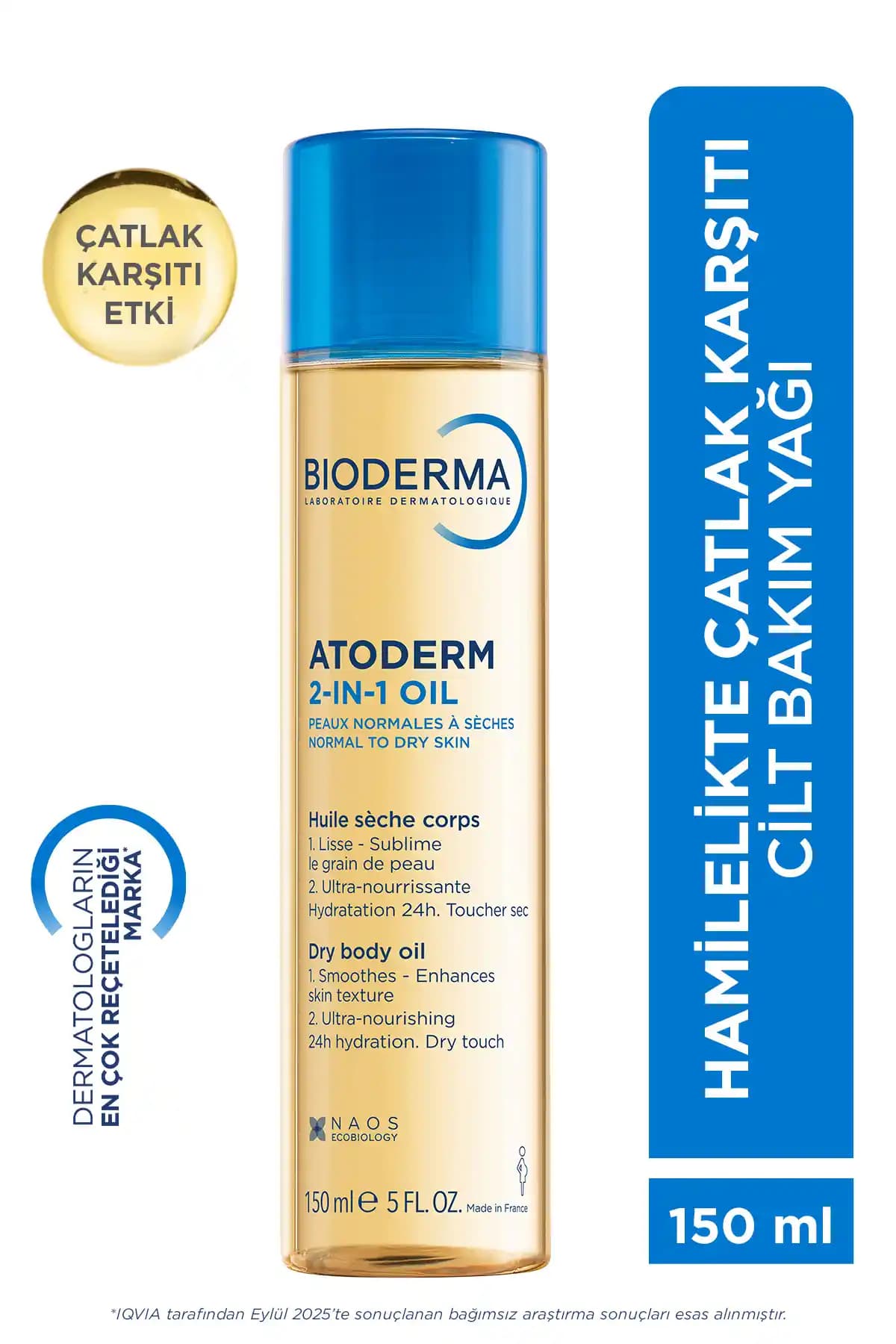 Bioderma Atoderm 2-in-1 Body Oil Kuru ve Hassas Ciltler İçin Etkili Nemlendirme Çözümü