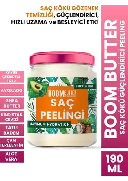 Boom Butter Saç Güçlendirici Peeling ile Saç Sağlığını Destekleyen Etkili Bakım Ürünü