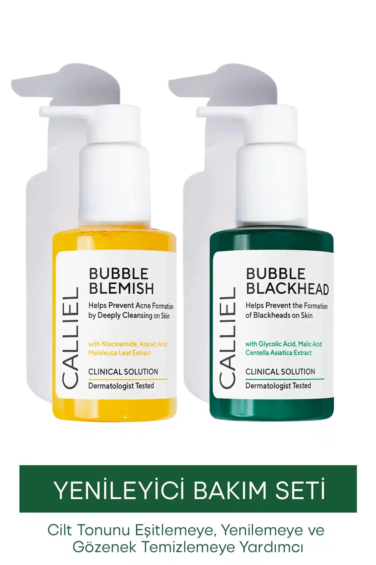 Calliel 2'li Bubble Set: Derinlemesine Temizlik ve Cilt Sağlığını Destekleyen Köpük Ürünleri