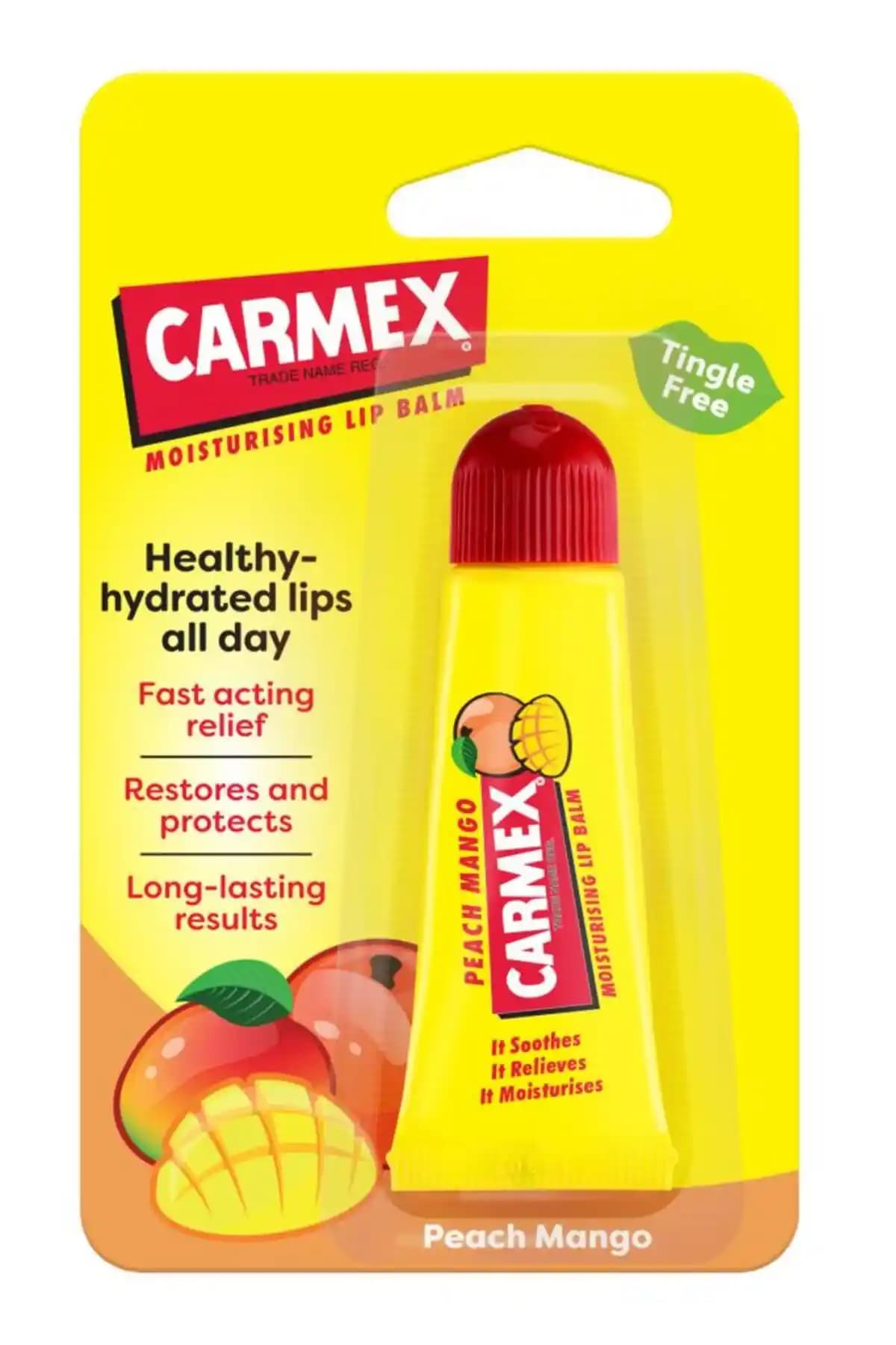 Carmex Dudak Bakım Sticki Şeftali ve Mango Aromasıyla Etkili ve Pratik Kullanım