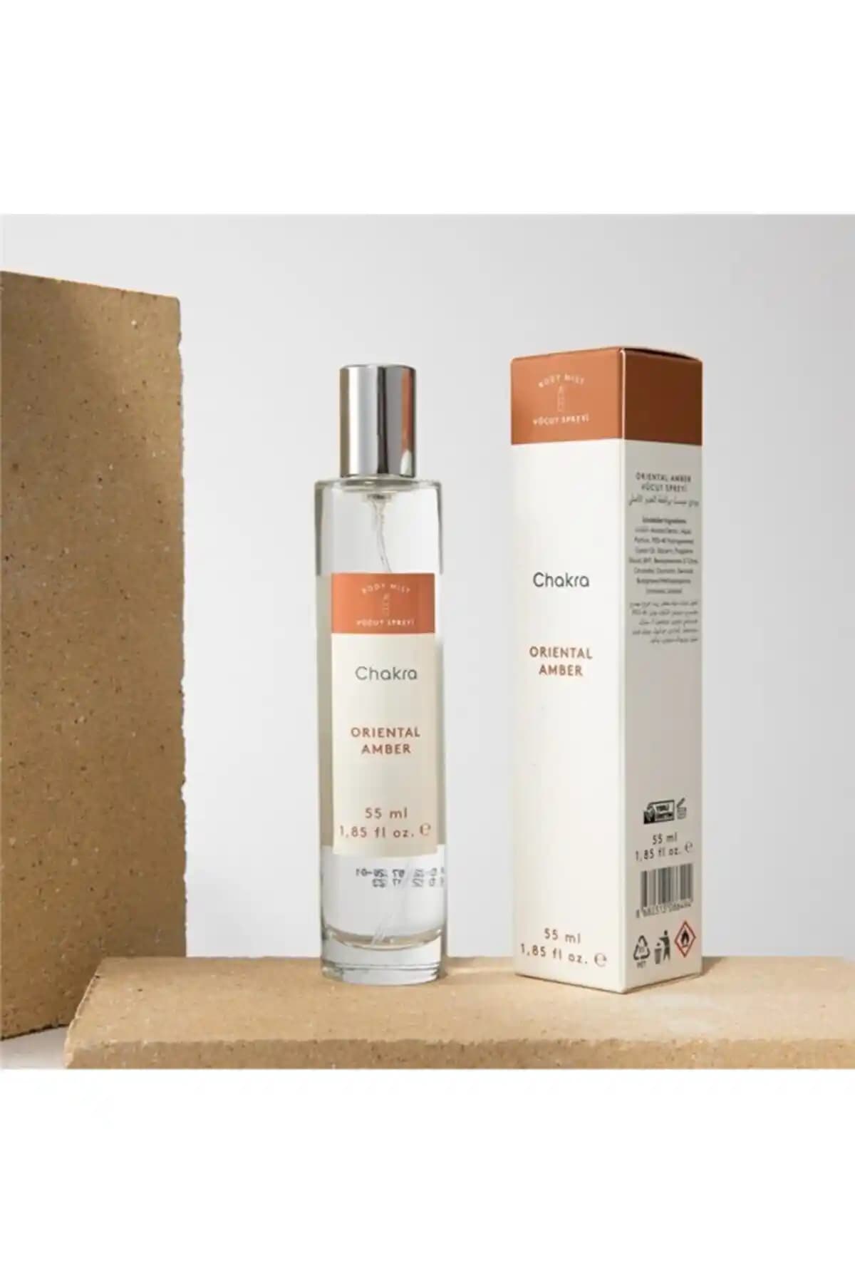 Chakra Vücut Spreyi 55 ml Oriental Amber Kışlık ve Gece Kullanımı İçin Uygun