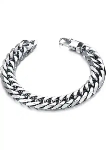 Chavin 10 mm Gri Çelik Erkek Bileklik: Dayanıklı ve Şık Tasarım Özellikleri