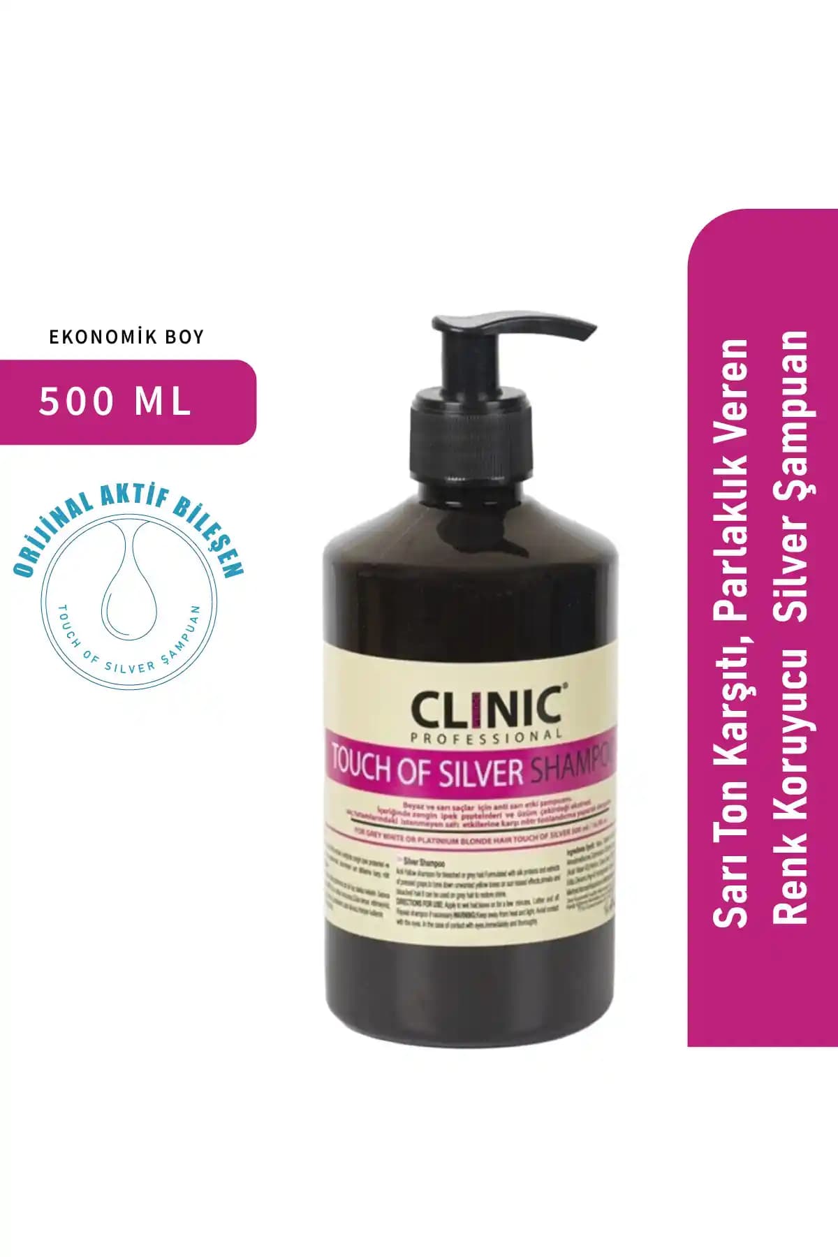 CLINIC PYROO Sarı Ton Karşıtı Silver Şampuan Saç Renk Koruma ve Canlandırma Özellikleri