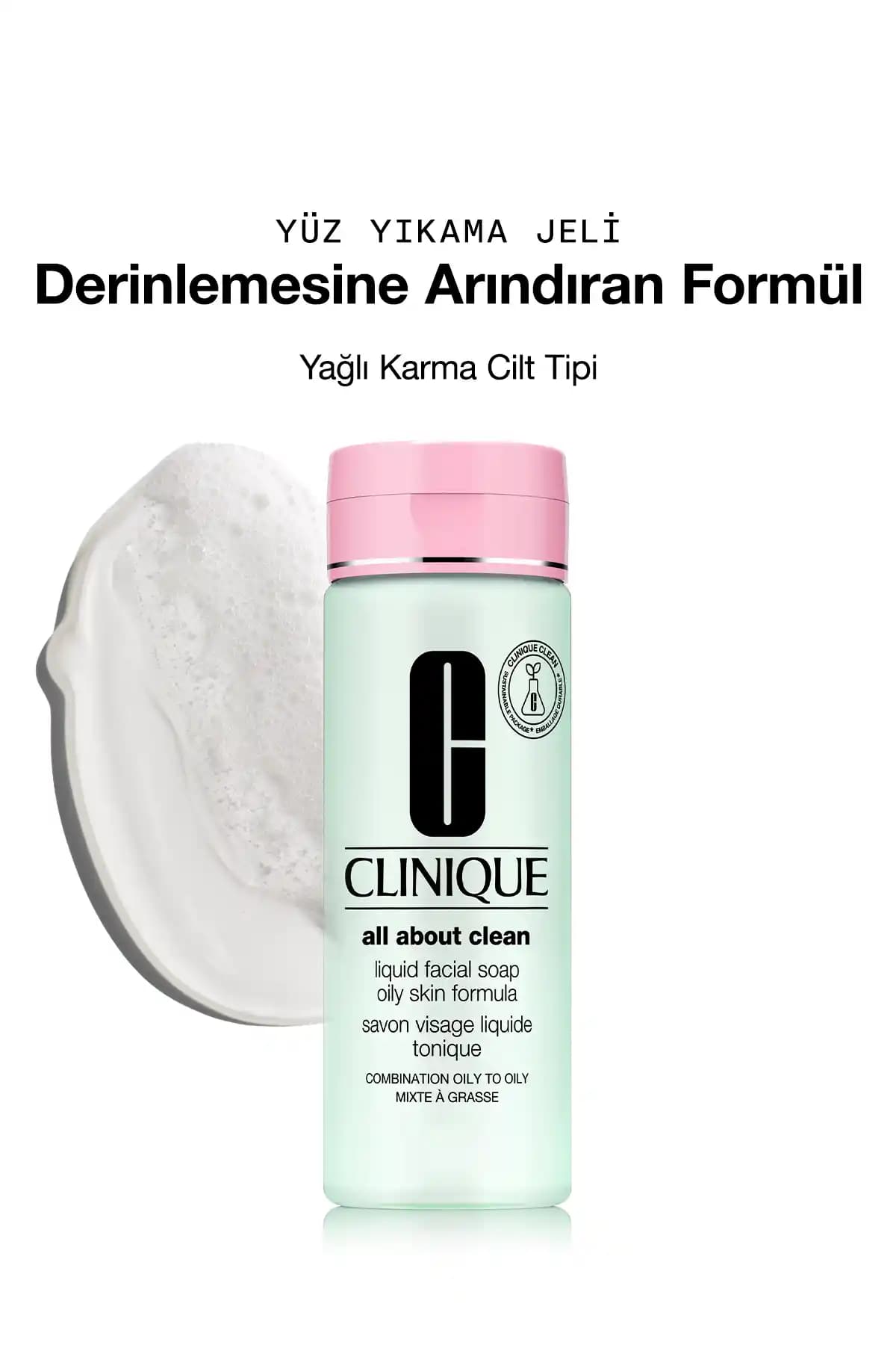 Clinique All About Clean Likit Yüz Temizleme Jeli Kuru ve Karma Ciltler İçin Derinlemesine Temizlik
