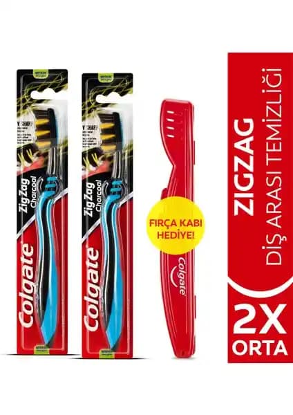 Colgate ZigZag Charcoal Diş Arası Temizliği Orta Sertlikli Fırça Seti - Pratik ve Etkili Ağız Bakımı