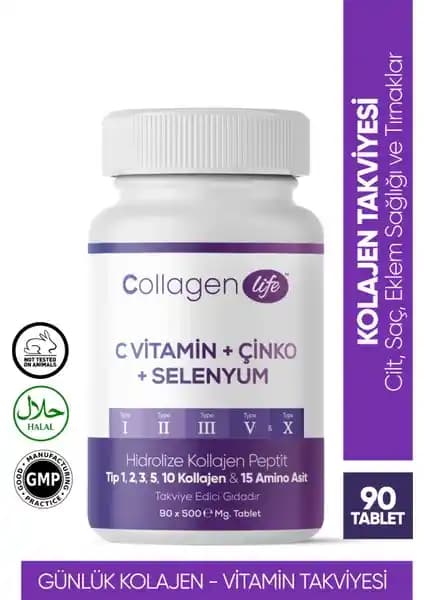 Collagen Life 5 Tip Kolajen: Cilt, Saç ve Kemik Sağlığını Destekleyen Güçlü Formülasyon