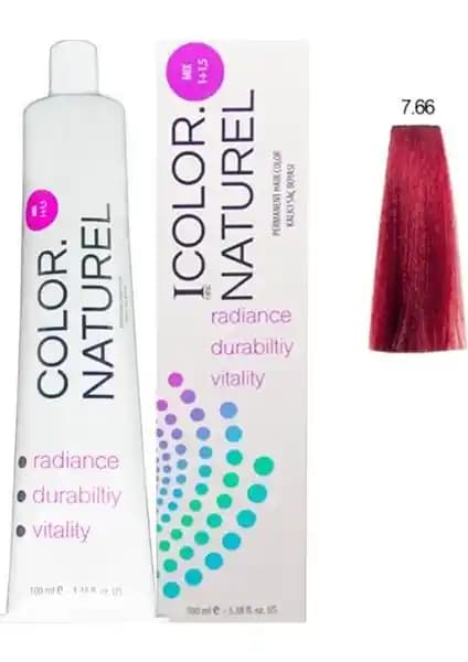 Color Naturel Saç Boyası 7.66 Şarap Kızılı: Kalıcı ve Doğal Kızıl Saç Rengi Ürünü