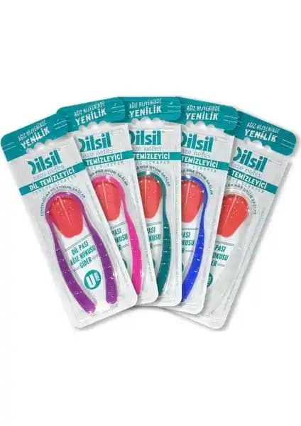 Dilsil 5'li Aile Diş Fırçası ve Dil Temizleyici Seti Sağlıklı Ağız Bakımı İçin